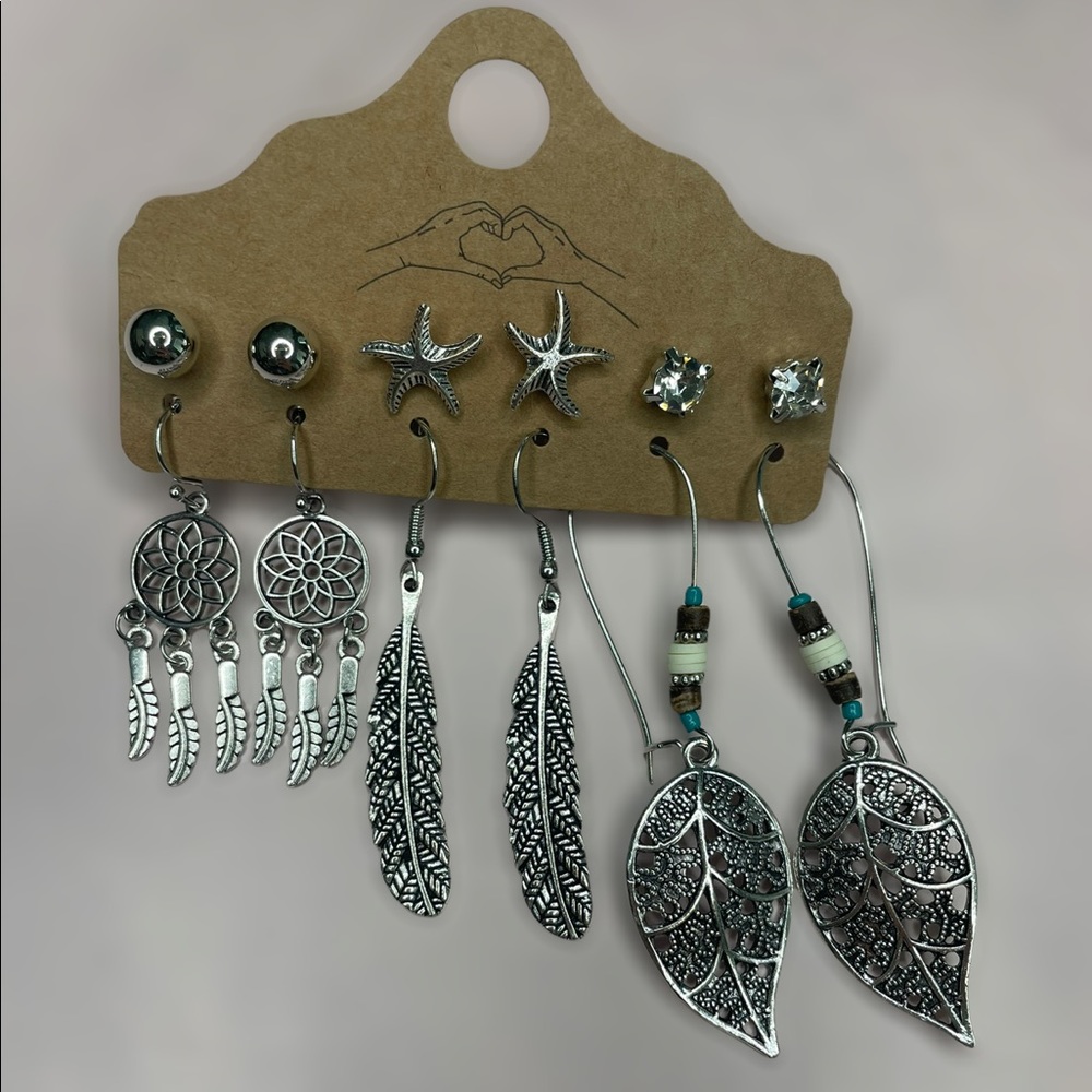 ⭐️ Beautiful Set of Earrings - 6 Pairs
